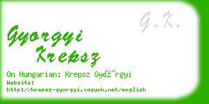 gyorgyi krepsz business card